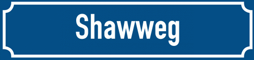 Straßenschild Shawweg