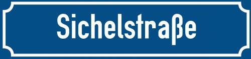 Straßenschild Sichelstraße