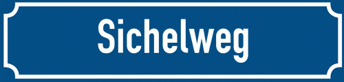 Straßenschild Sichelweg