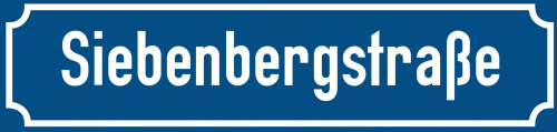 Straßenschild Siebenbergstraße