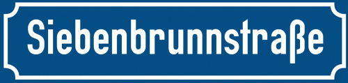 Straßenschild Siebenbrunnstraße