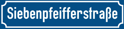 Straßenschild Siebenpfeifferstraße