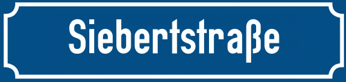 Straßenschild Siebertstraße