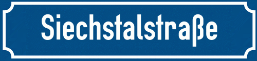 Straßenschild Siechstalstraße zum kostenlosen Download