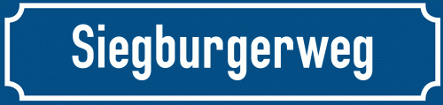 Straßenschild Siegburgerweg