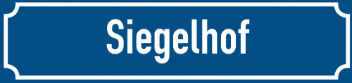 Straßenschild Siegelhof