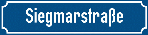 Straßenschild Siegmarstraße