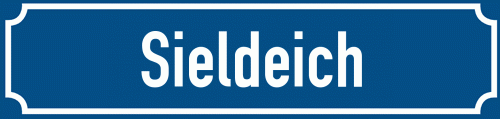Straßenschild Sieldeich