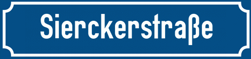 Straßenschild Sierckerstraße