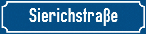 Straßenschild Sierichstraße
