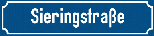 Straßenschild Sieringstraße