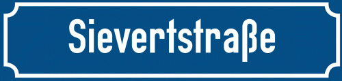 Straßenschild Sievertstraße