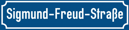Straßenschild Sigmund-Freud-Straße