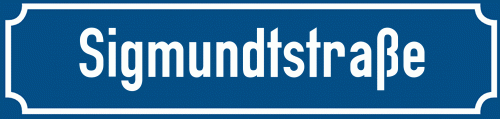 Straßenschild Sigmundtstraße