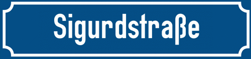 Straßenschild Sigurdstraße