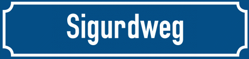 Straßenschild Sigurdweg