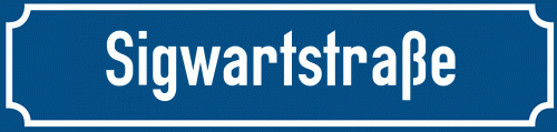 Straßenschild Sigwartstraße