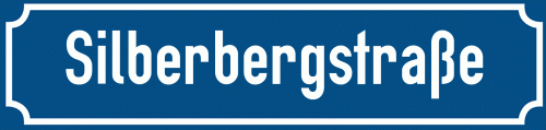Straßenschild Silberbergstraße