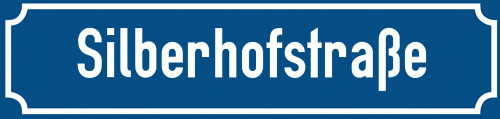 Straßenschild Silberhofstraße