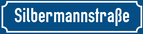 Straßenschild Silbermannstraße