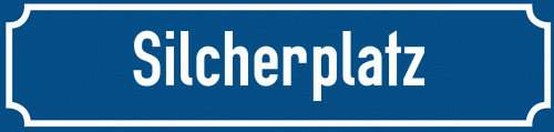 Straßenschild Silcherplatz