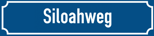 Straßenschild Siloahweg