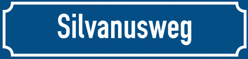 Straßenschild Silvanusweg