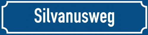 Straßenschild Silvanusweg zum kostenlosen Download