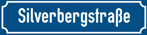 Straßenschild Silverbergstraße
