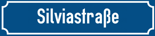 Straßenschild Silviastraße