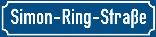 Straßenschild Simon-Ring-Straße