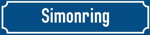 Straßenschild Simonring