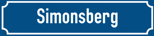Straßenschild Simonsberg