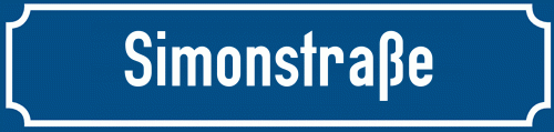Straßenschild Simonstraße