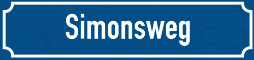 Straßenschild Simonsweg