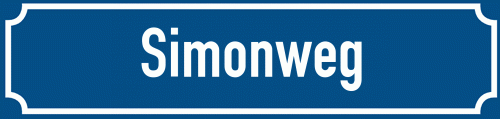 Straßenschild Simonweg