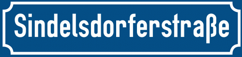 Straßenschild Sindelsdorferstraße