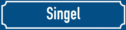 Straßenschild Singel