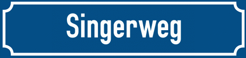 Straßenschild Singerweg
