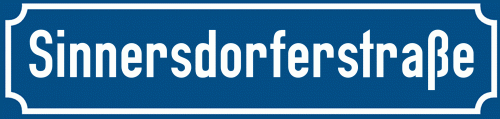 Straßenschild Sinnersdorferstraße