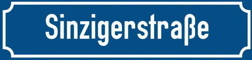 Straßenschild Sinzigerstraße