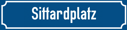 Straßenschild Sittardplatz