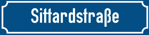 Straßenschild Sittardstraße