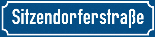 Straßenschild Sitzendorferstraße