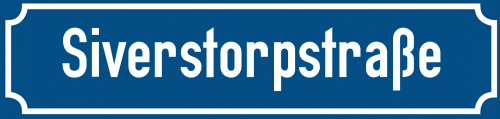 Straßenschild Siverstorpstraße