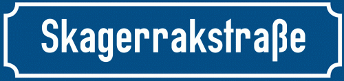 Straßenschild Skagerrakstraße