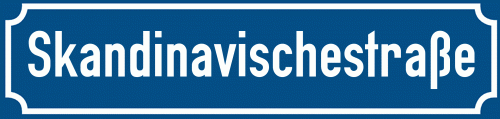 Straßenschild Skandinavischestraße zum kostenlosen Download