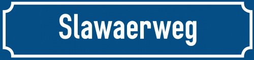 Straßenschild Slawaerweg