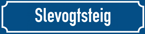 Straßenschild Slevogtsteig