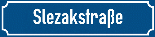 Straßenschild Slezakstraße